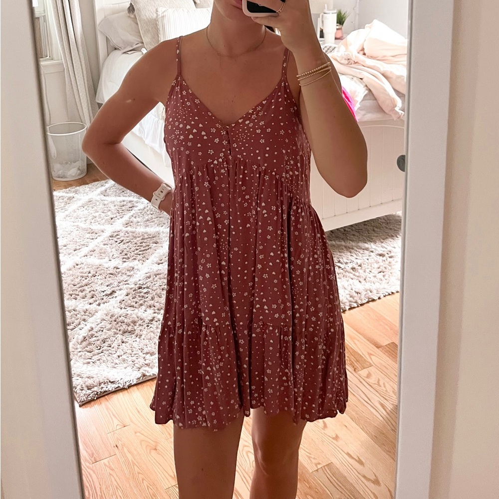 Pink and white sundress